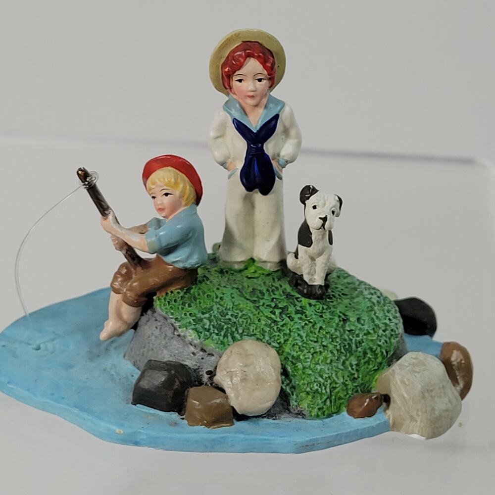 Dept 56 Seasons Bay Fishing In The Bay Figure Only No box Metal 1.75" tall